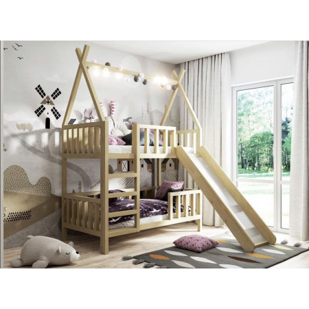 Bunk bed / teepee bed  SUN PLUS with slide
